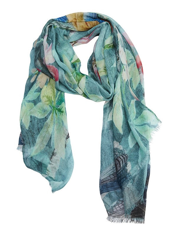 Modeschal Felicia aqua mix