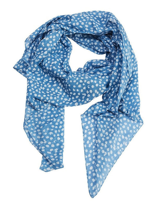 Modeschal June royalblau Tupfen