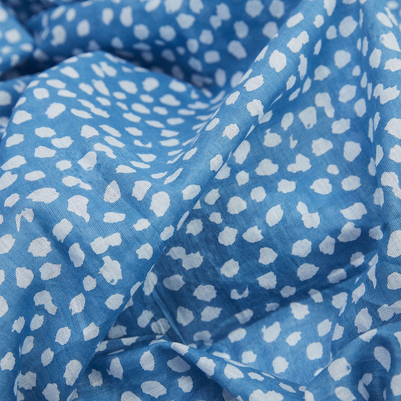 Modeschal June royalblau Tupfen