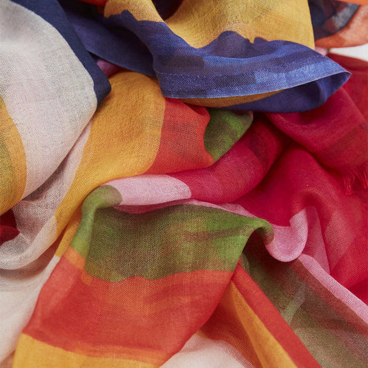 Modeschal Luna rot mix