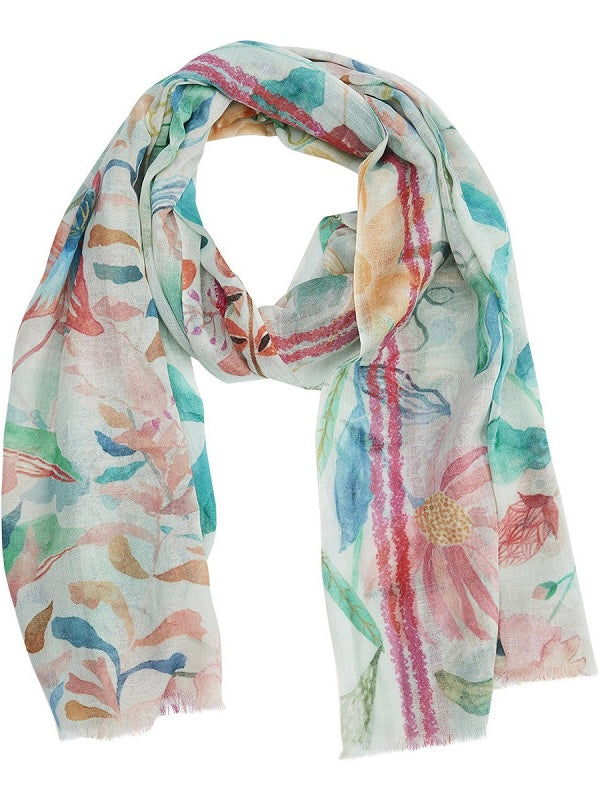 Modeschal Olivia mint/pink