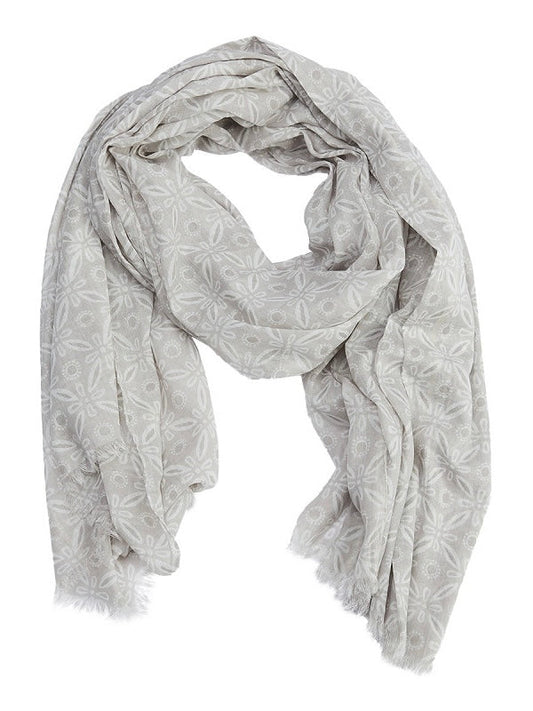 Isabelle fashion scarf, beige/white