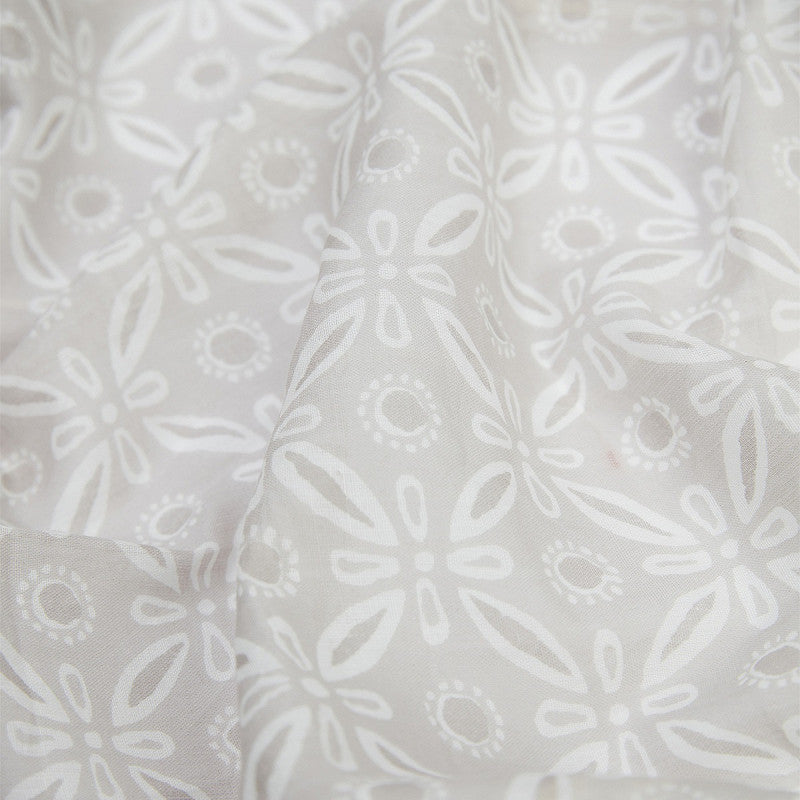 Modeschal Isabelle beige/weiß