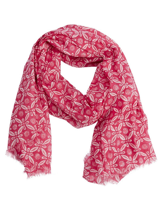 Modeschal Isabelle pink/weiß