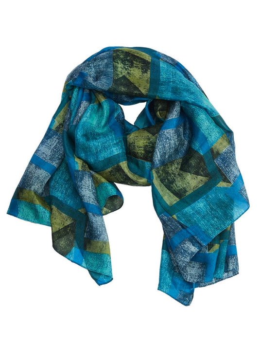Seidenschal Kaylee blau/türkis