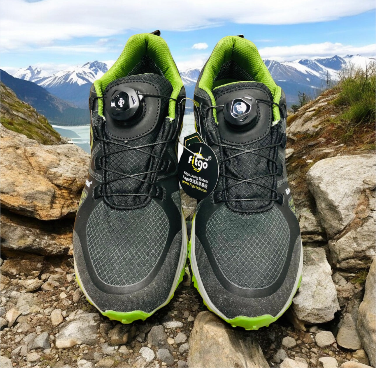 Richter textílskór fyrir börn í svörtu/kaktus