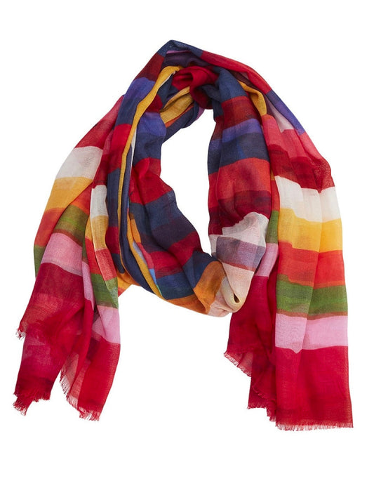 Modeschal Luna rot mix