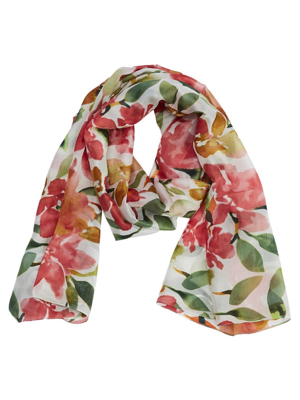 Seidenschal Ada grün/rot