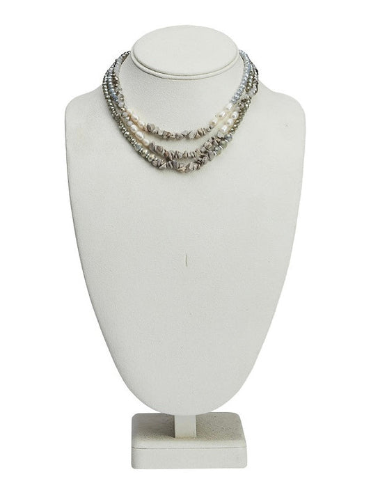 Halskette kurz Gemma grau