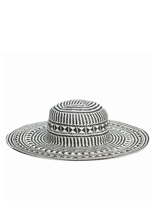 Sun hat Lina black/white