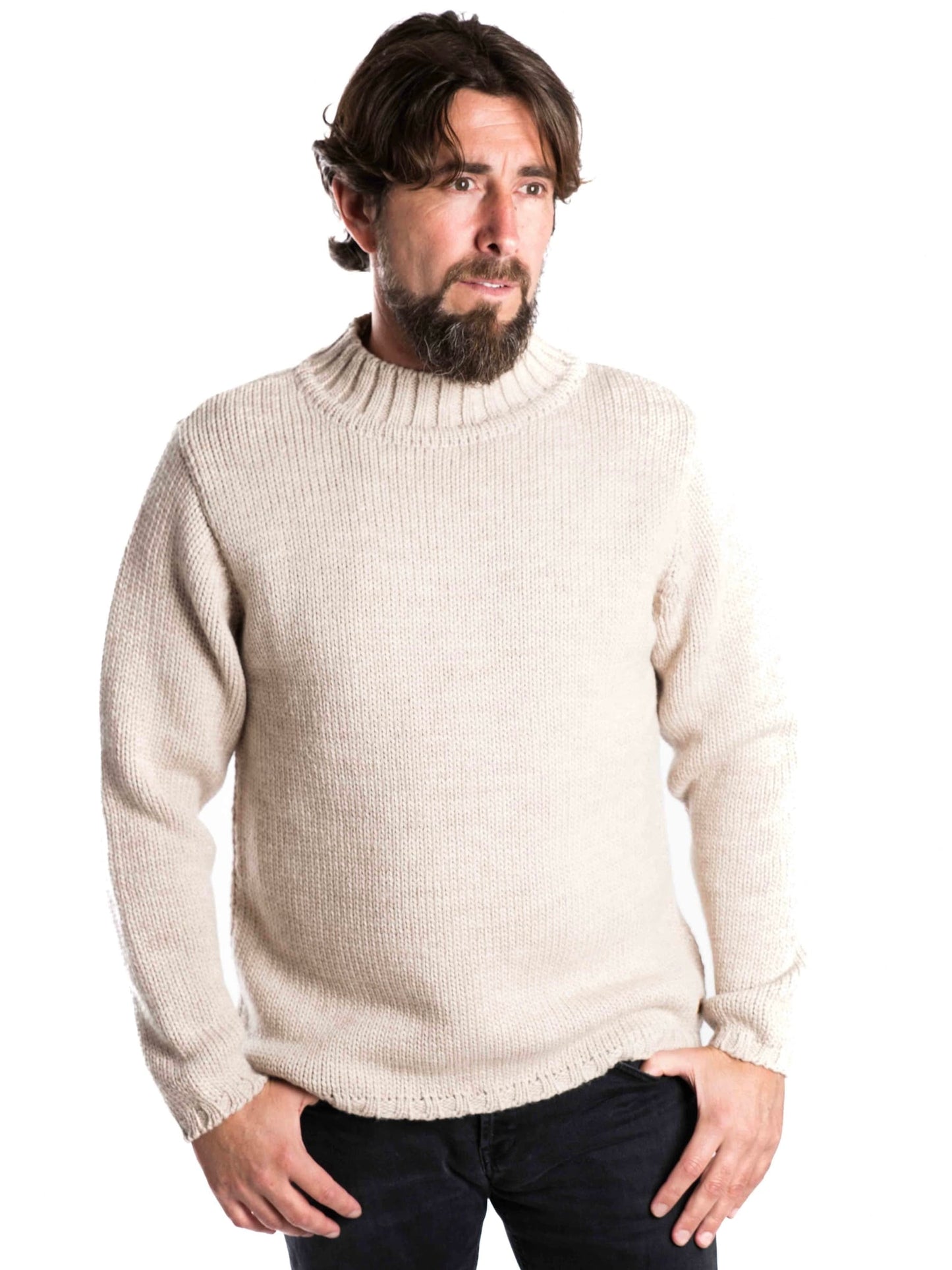 Handstrickpullover Poul beige