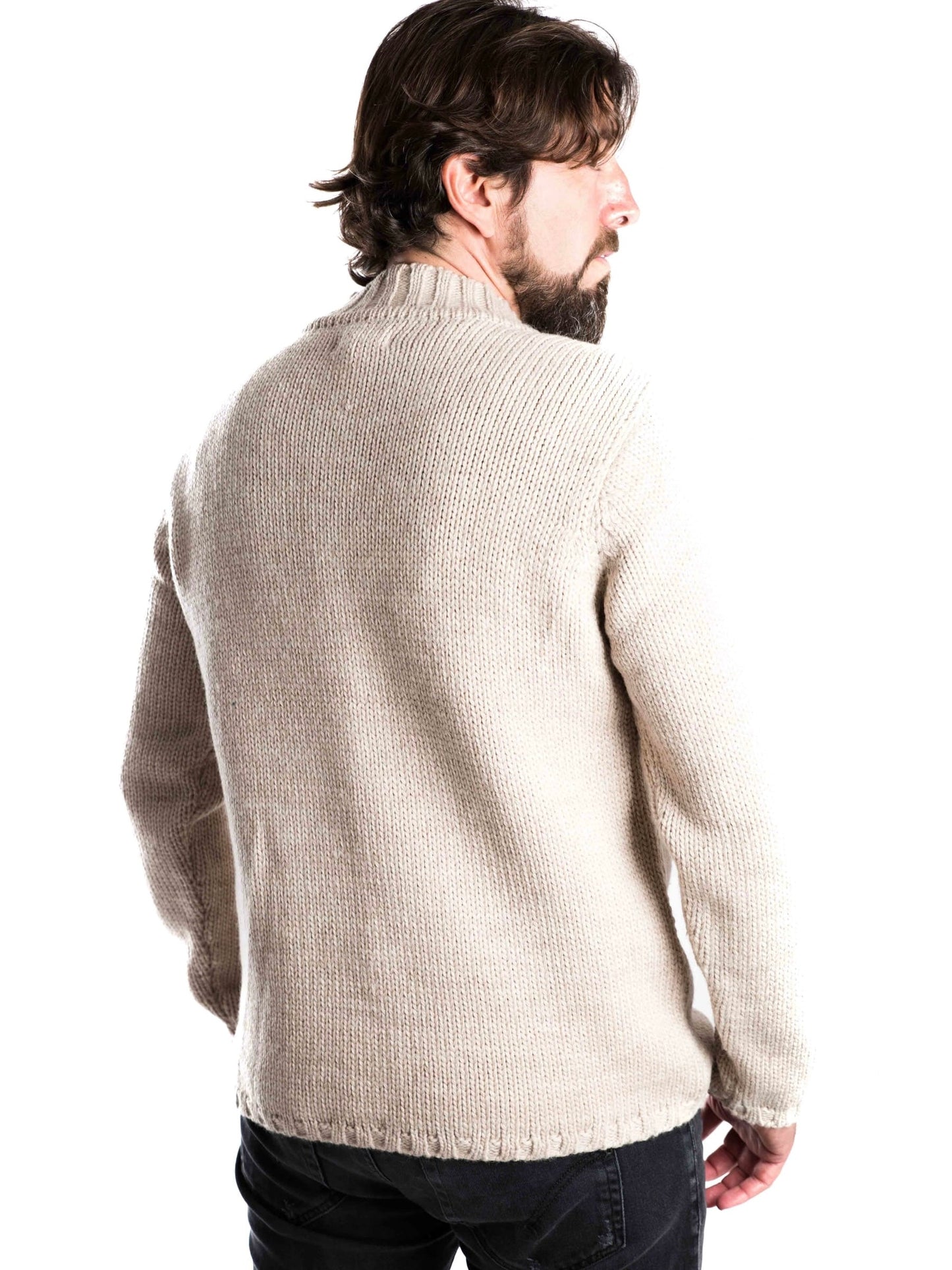 Handstrickpullover Poul beige