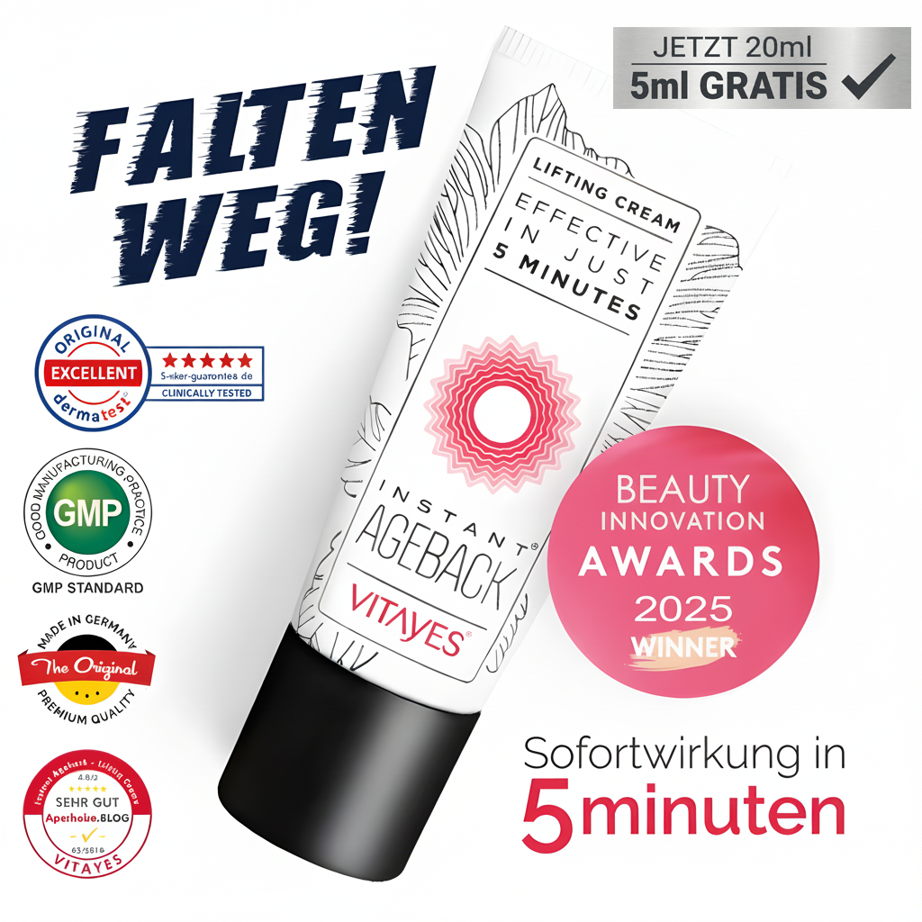 Instant Ageback™ - Lifting-Creme gegen Tränensäcke und Falten - klinisch bestätigt