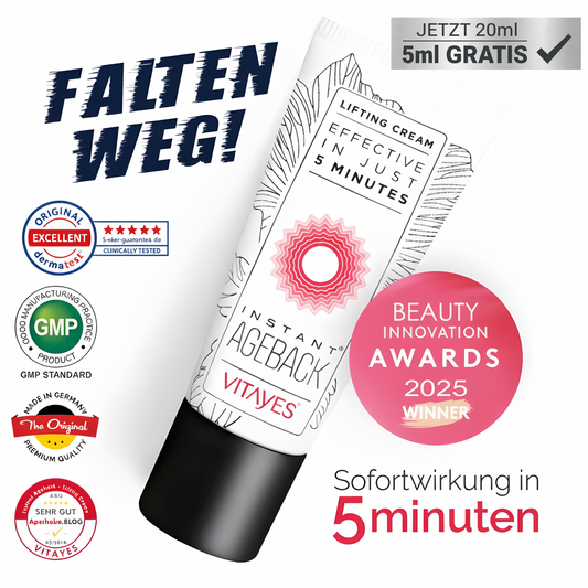 Instant Ageback™ - Lifting-Creme gegen Tränensäcke und Falten - klinisch bestätigt