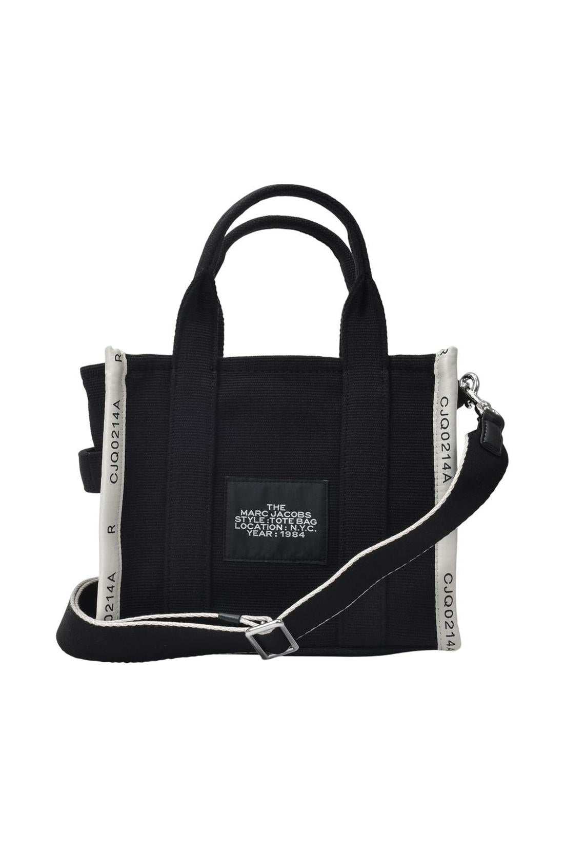 The Small Tote Tasche aus schwarzem Canvas