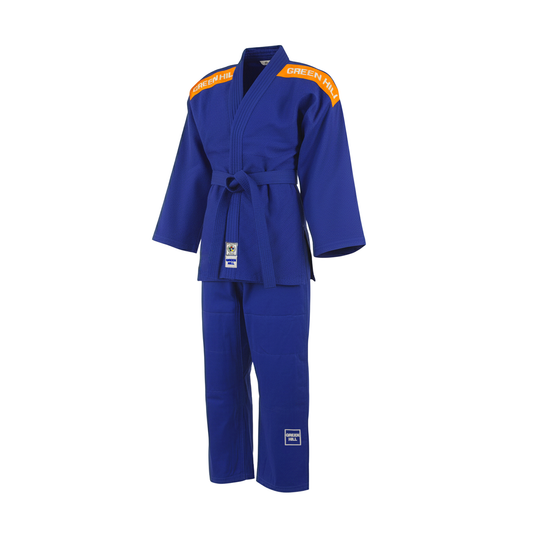 Judoanzug OLYMPIC 950 g/cm³ mit orangen Schulterstreifen