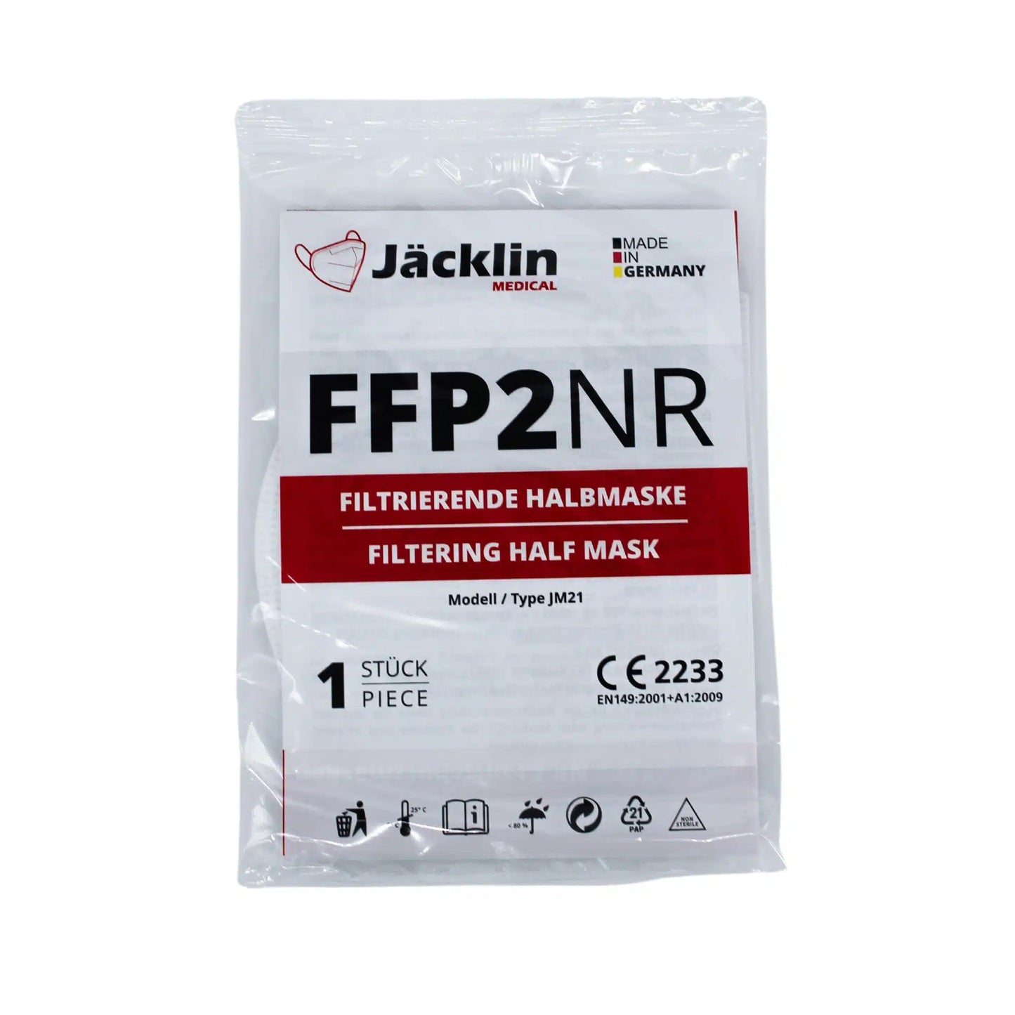 Auslaufartikel: Jäcklin Medical FFP2 Maske - 1 Stück | Packung (1 Maske)