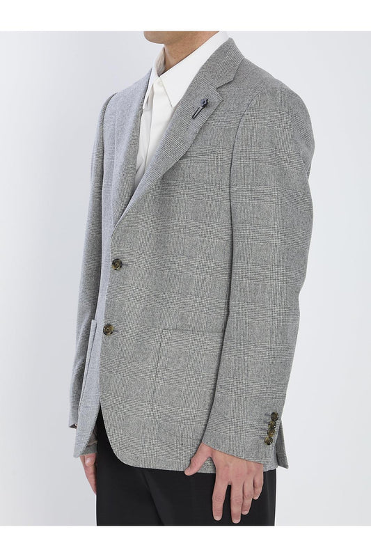 Jacket in virgin wool and cashmere