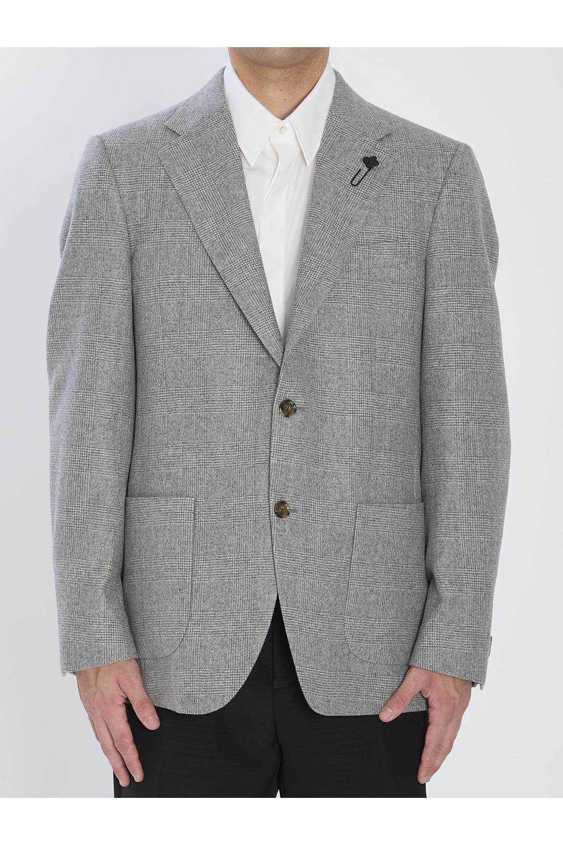 Jacket in virgin wool and cashmere