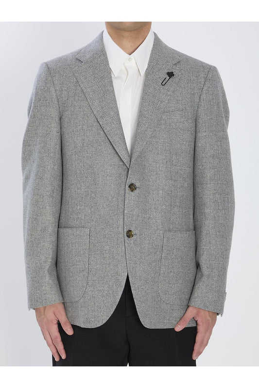 Jacket in virgin wool and cashmere