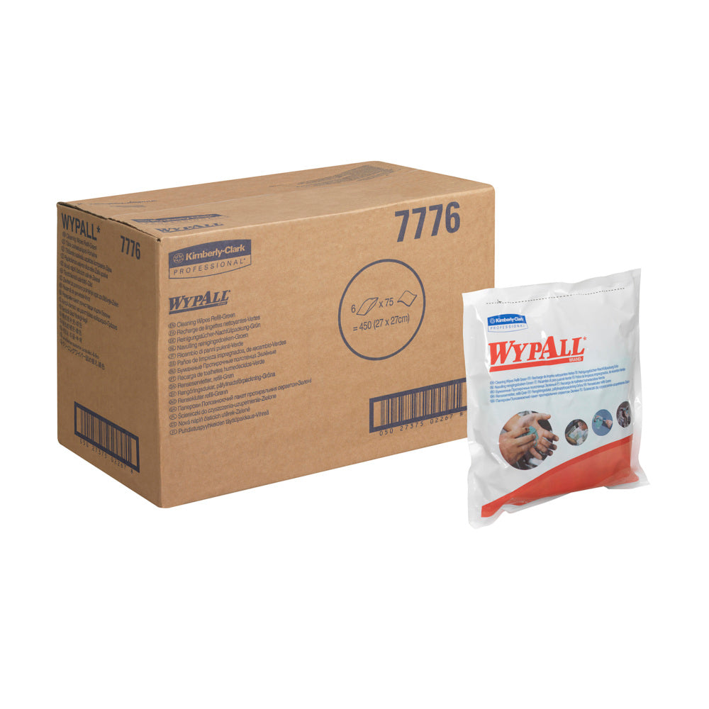 WypAll® Wischtücher - Grün - 6 Bags  x 75 Sheets