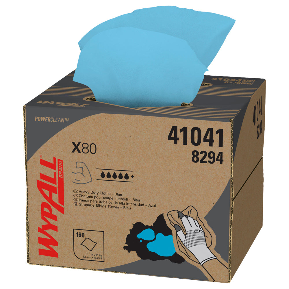 WypAll® X80 PowerClean - BRAG™ Box / Stahlblau - 1 Brag Box  x 160 Sheets | Karton (1 Box)