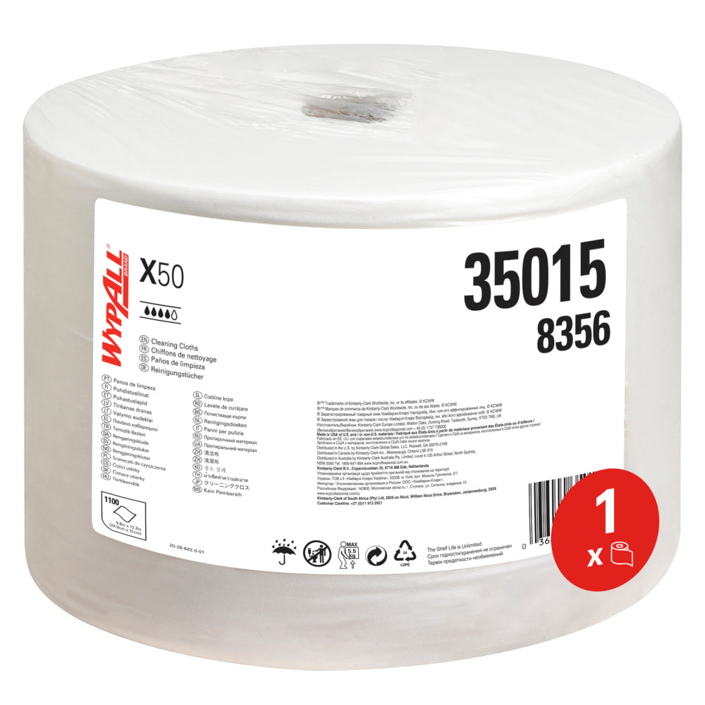 WypAll® X50 Genral Clean - Großrolle / Weiß - 1 Roll  x 1100 Sheets | Karton (1 Rolle)