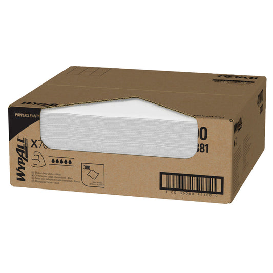 WypAll® X70 PowerClean - Tuch / Weiß - 1 Right Rag Box  x 300 Sheets | Karton (1 Box)