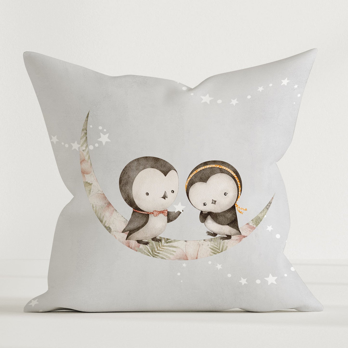 "Penguins" children's decorative cushion