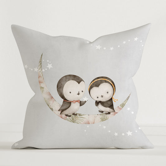 "Penguins" children's decorative cushion