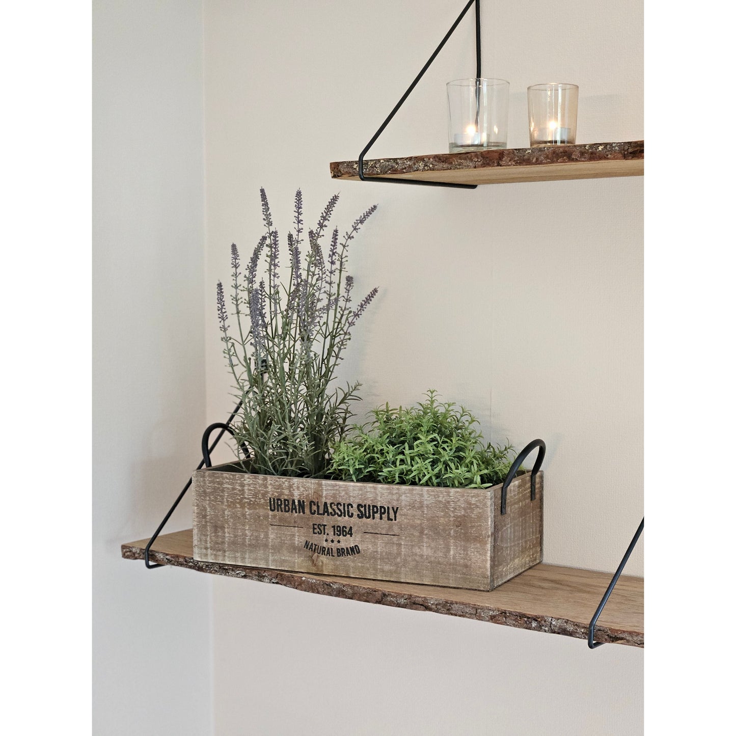 Holzkiste braun Dekokiste shabby Kiste Obstkiste Holz Deko Landhaus mit Griffen