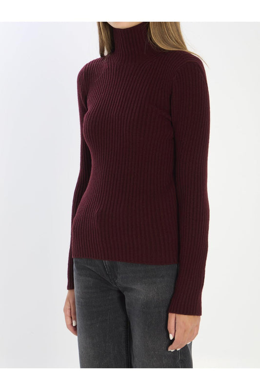 Knit top in wool and cashmere
