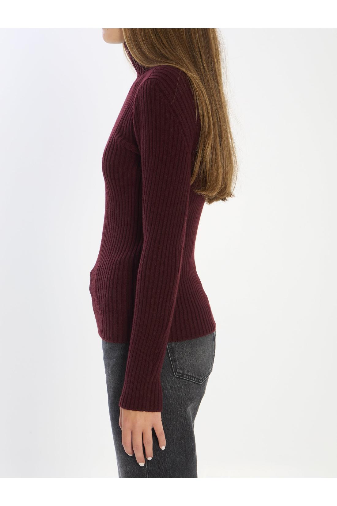 Knit top in wool and cashmere