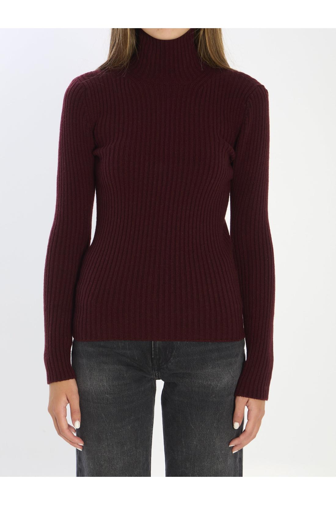 Knit top in wool and cashmere