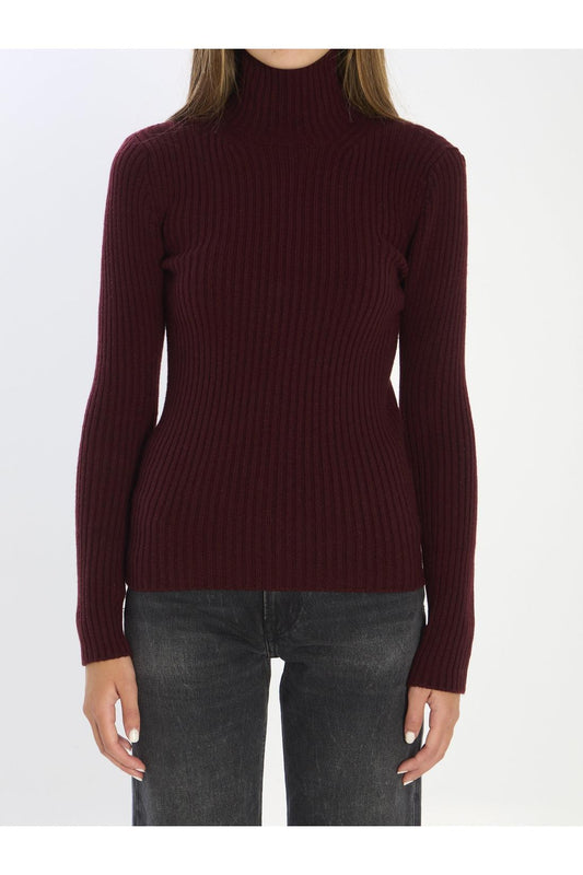 Knit top in wool and cashmere