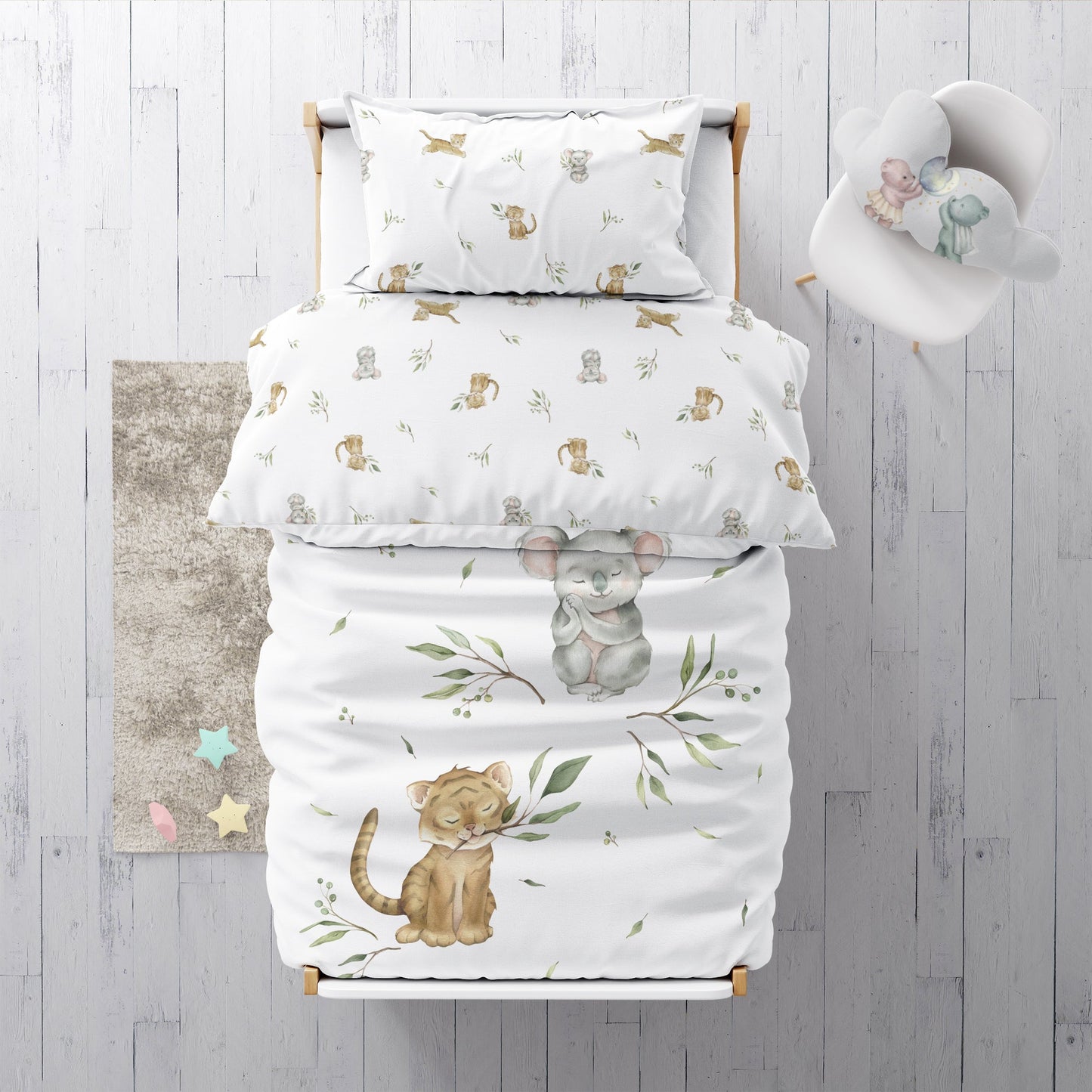 "Koala &amp; Tiger" Premium Children's Bedding