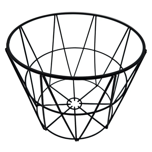 Korb rund Metall schwarz Aufbewahrungskorb Deko runder Metallkorb 25x20 cm