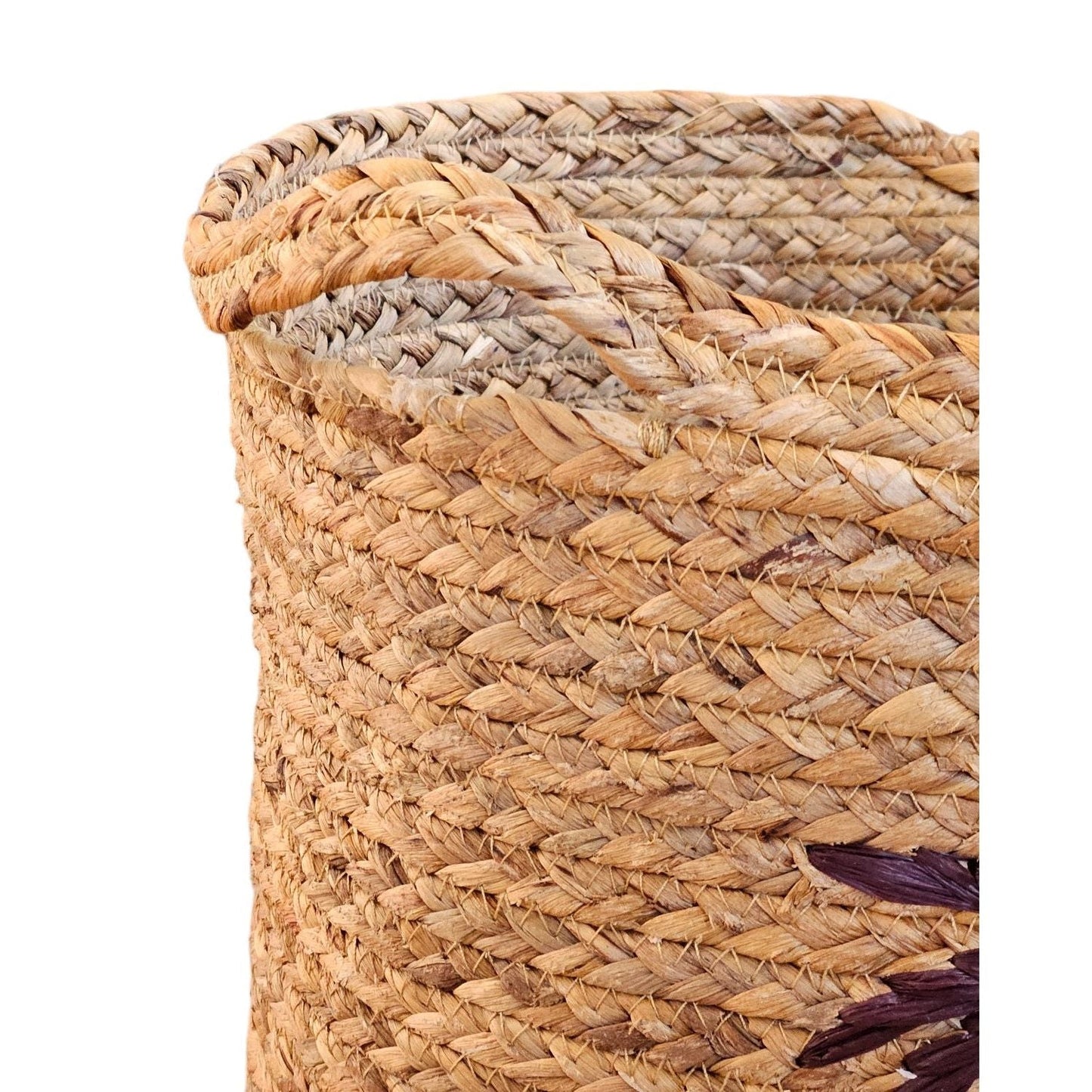 Korb Körbe Aufbewahrungskorb Wasserhyazinthe Wäschekorb Rund Palmen 3 Größen
