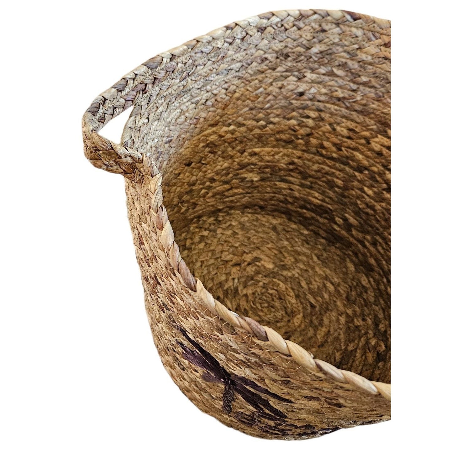 Korb Körbe Aufbewahrungskorb Wasserhyazinthe Wäschekorb Rund Palmen 3 Größen