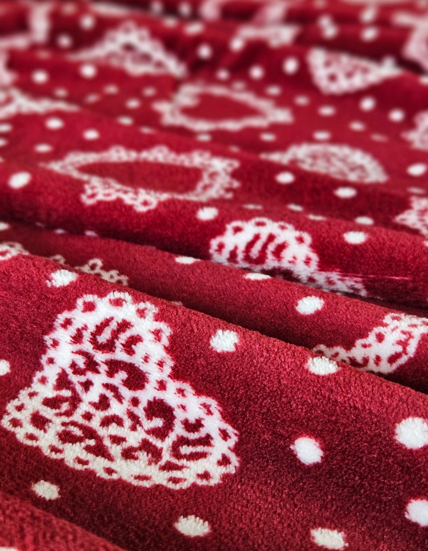 Kuscheldecke Decke Tagesdecke Herz 150x200 cm Creme Grau Beige Rot Wohndecke