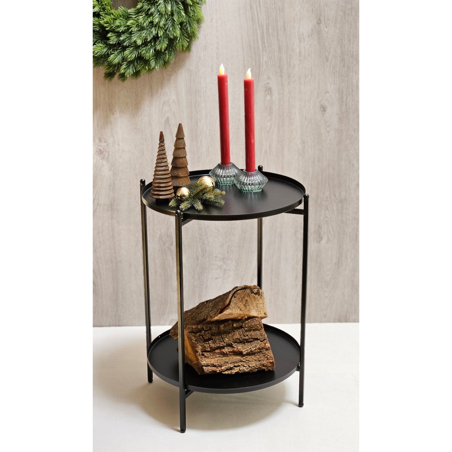 Kerze LED 2er Set Batteriebetrieb warmweiß flackern Stabkerzen Creme Rot Wachs