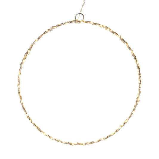 LED Beleuchtung Weihnachten Batterie Lichterkranz Kranz Timer 120 LED 30cm warmweiß