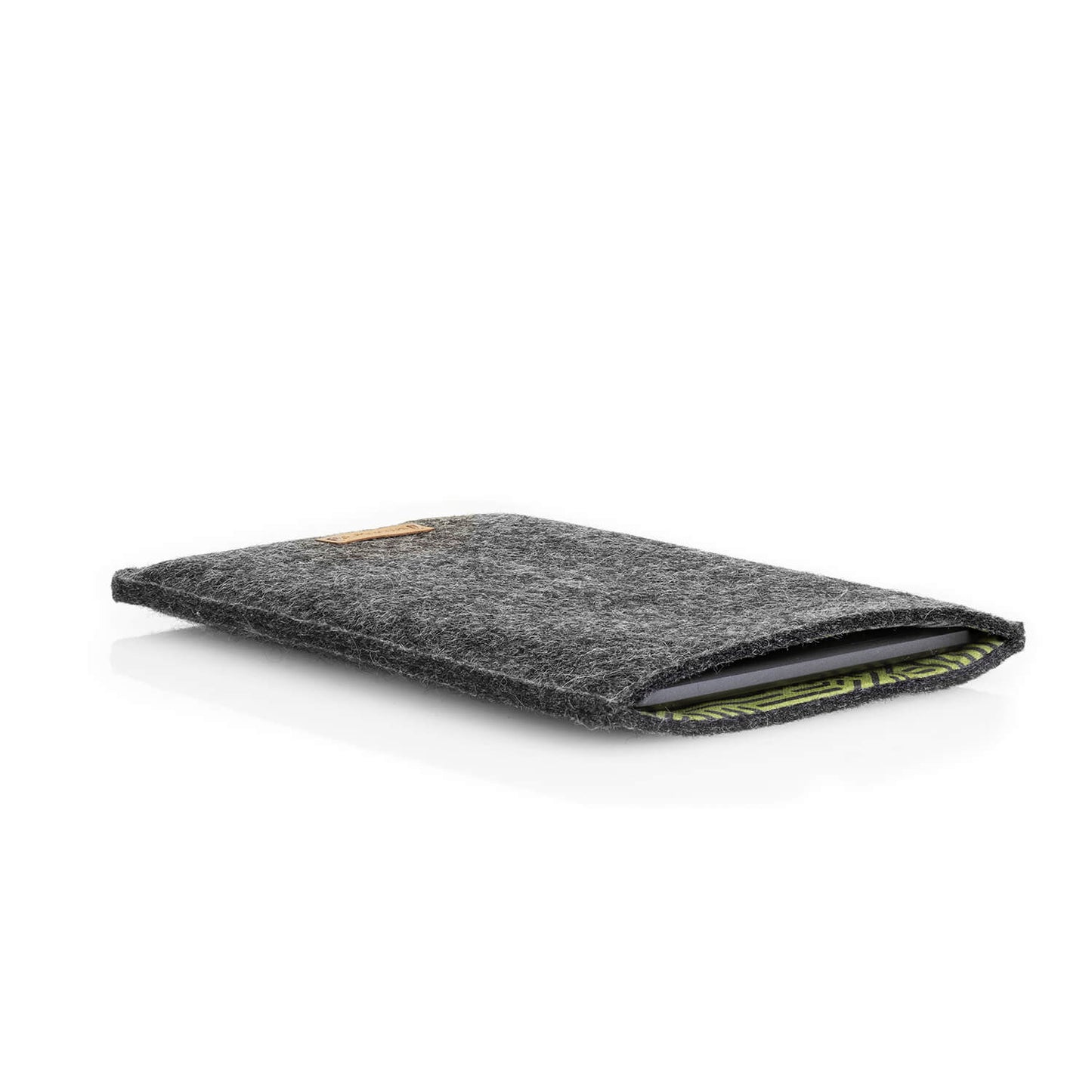Hülle für Kindle Paperwhite Kids 12. Gen  | aus Filz und Bio-Baumwolle | anthrazit - stripes | Modell "LET"