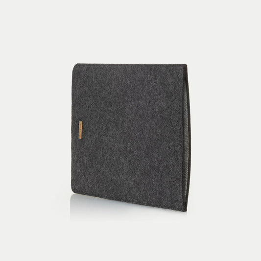 Hülle für Asus Zenbook CX1 | aus Filz und Bio-Baumwolle | anthrazit - Tracks | Modell "LET"