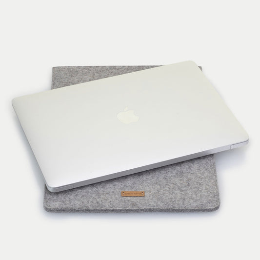 Hülle für HP Business ProBook X360 11 G1 | aus Filz und Bio-Baumwolle | hellgrau - Stripes | Modell "LET"