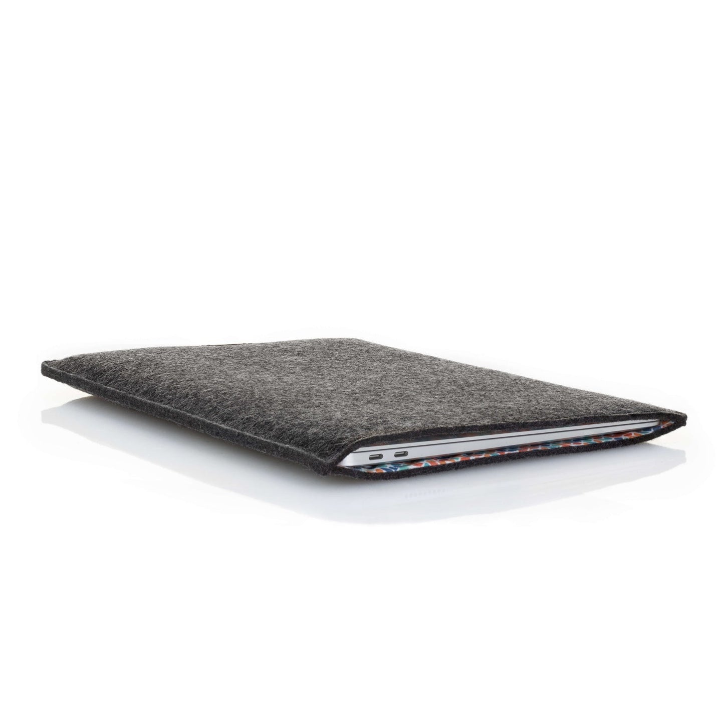 Hülle für Asus Zenbook 14 Flip | aus Filz und Bio-Baumwolle | anthrazit - Colorful | Modell "LET"