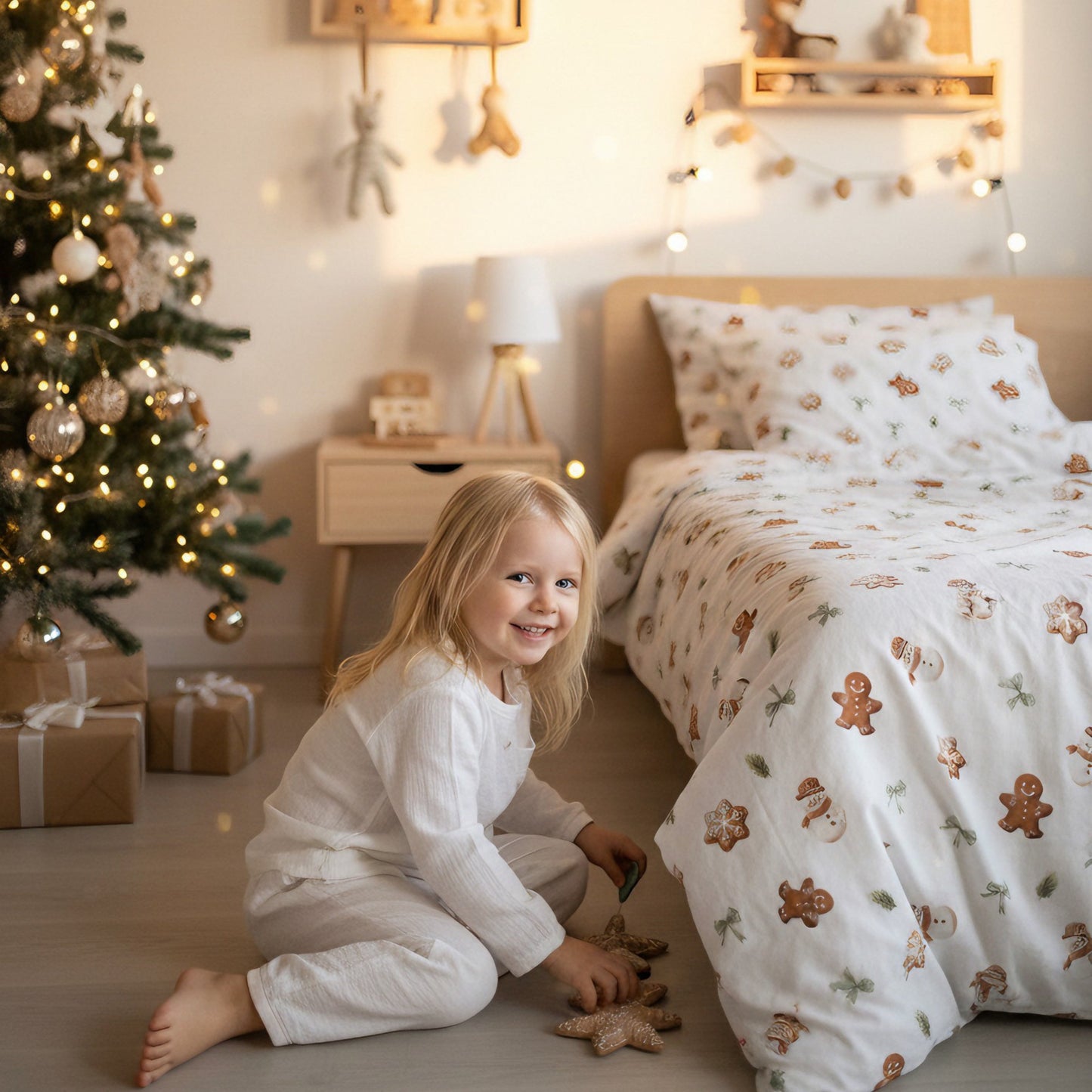 "Gingerbread Men" Premium Children's Bedding