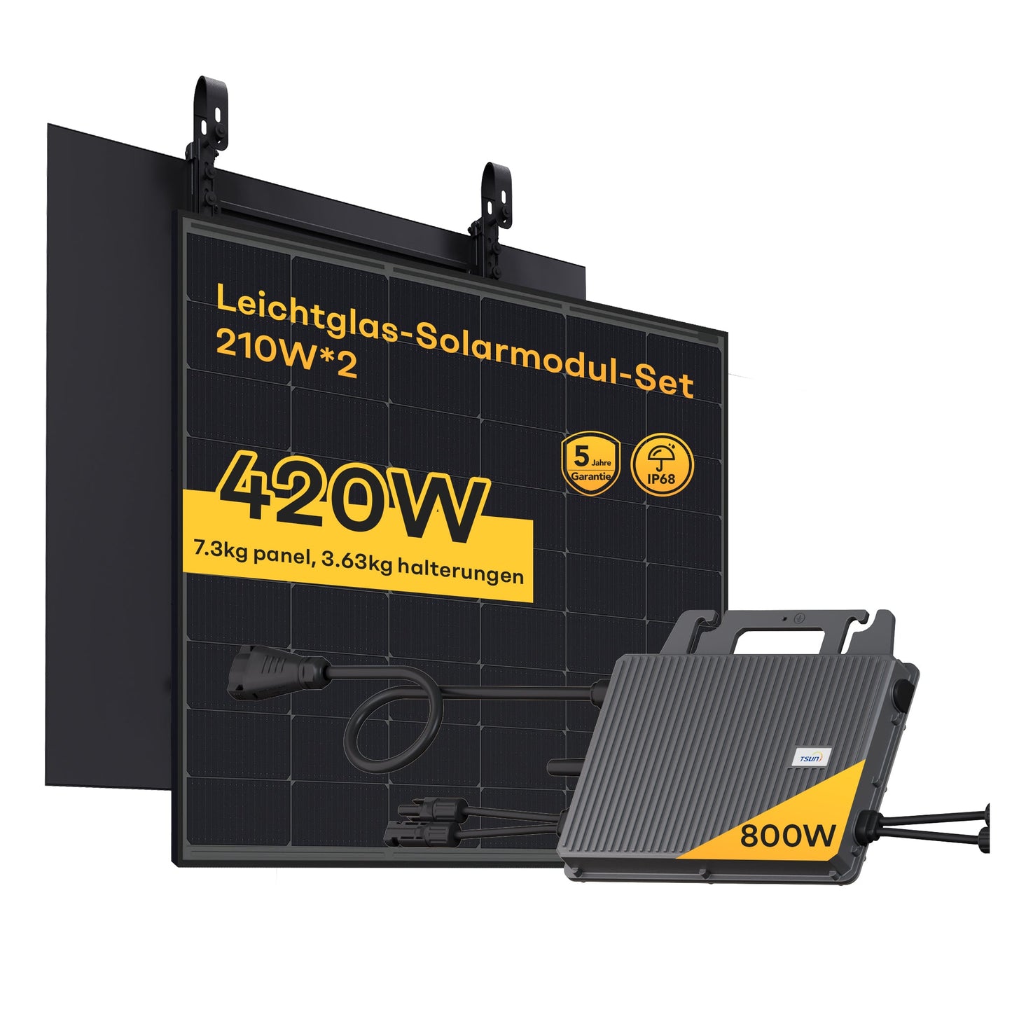 PV-Set: 800W Mikro-Wechselrichter + Solarmodule –  für Ihr Balkon-Solarsystem