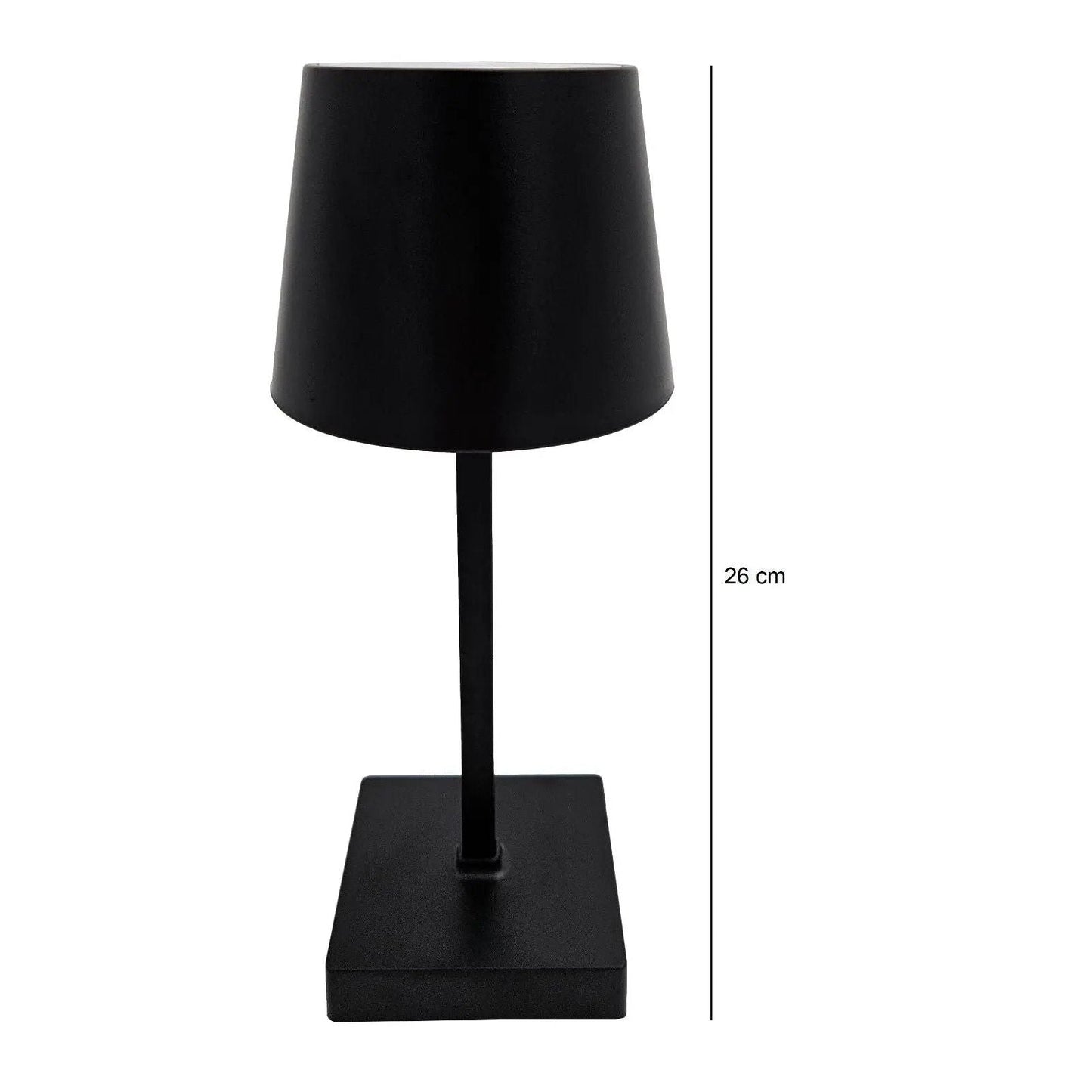 Tischleuchte Touch dimmbar LED Lampe schwarz kabellos Höhe 26 cm