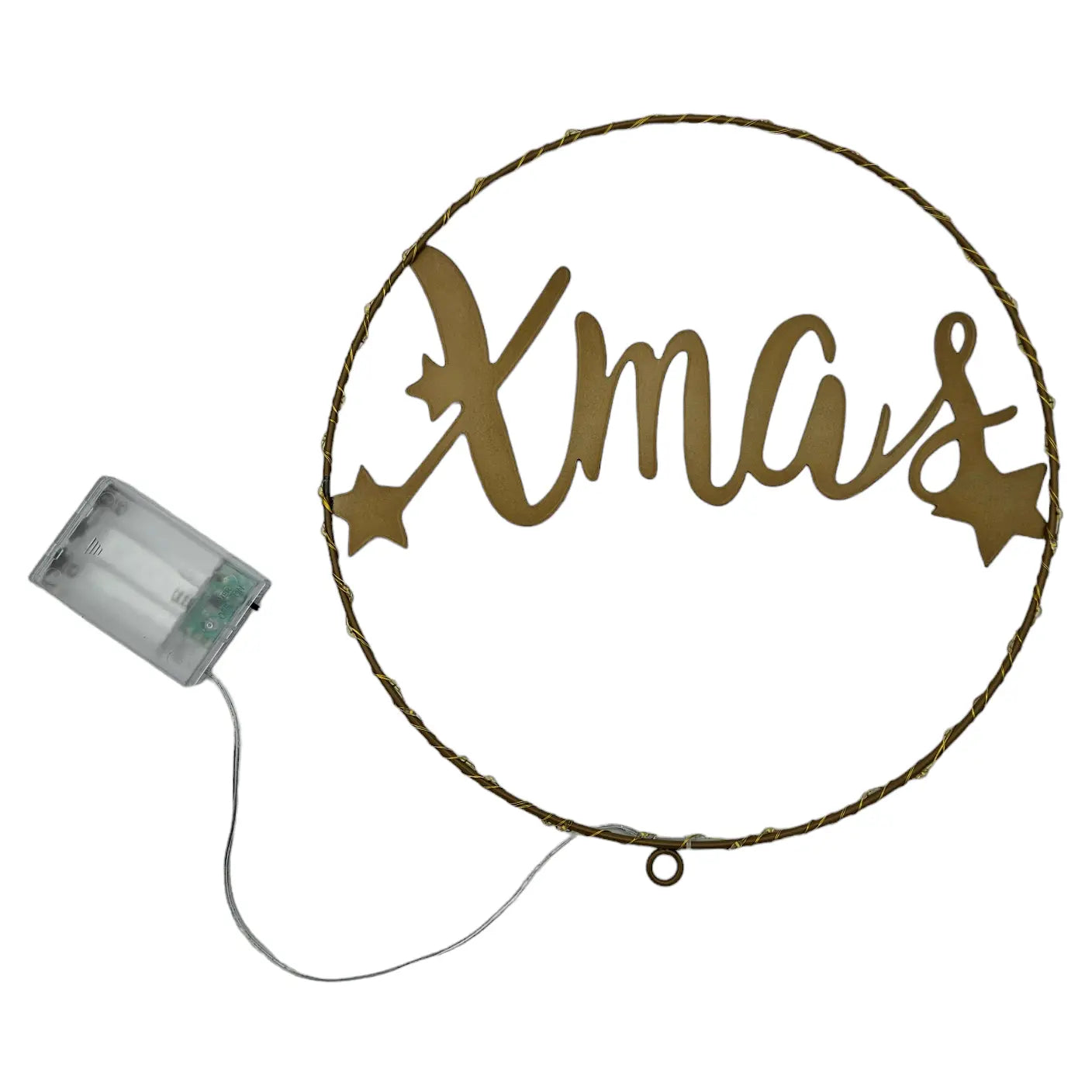 Lichterkranz Weihnachtsbeleuchtung LED warmweiß Weihnachtsdeko Ring Kranz Ø 30 cm B-WARE